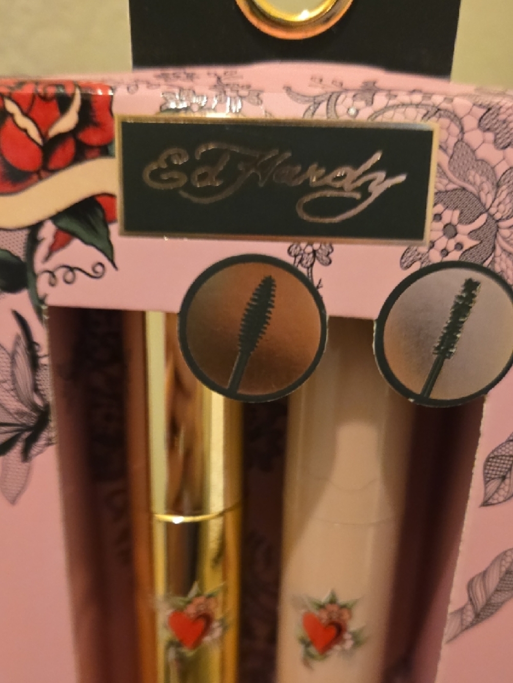 Ed Hardy Dual Mascara Set - Pink & Gold Tubes New - Picture 4 of 4
